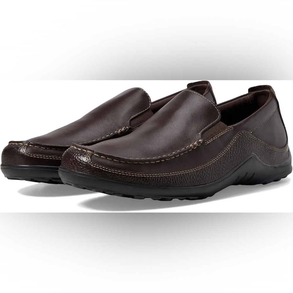 Cole Haan Dark Tucker brown Venetian Leather Slip-On Driving Loafers Sz 12